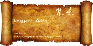 Negyedi Ádám névjegykártya